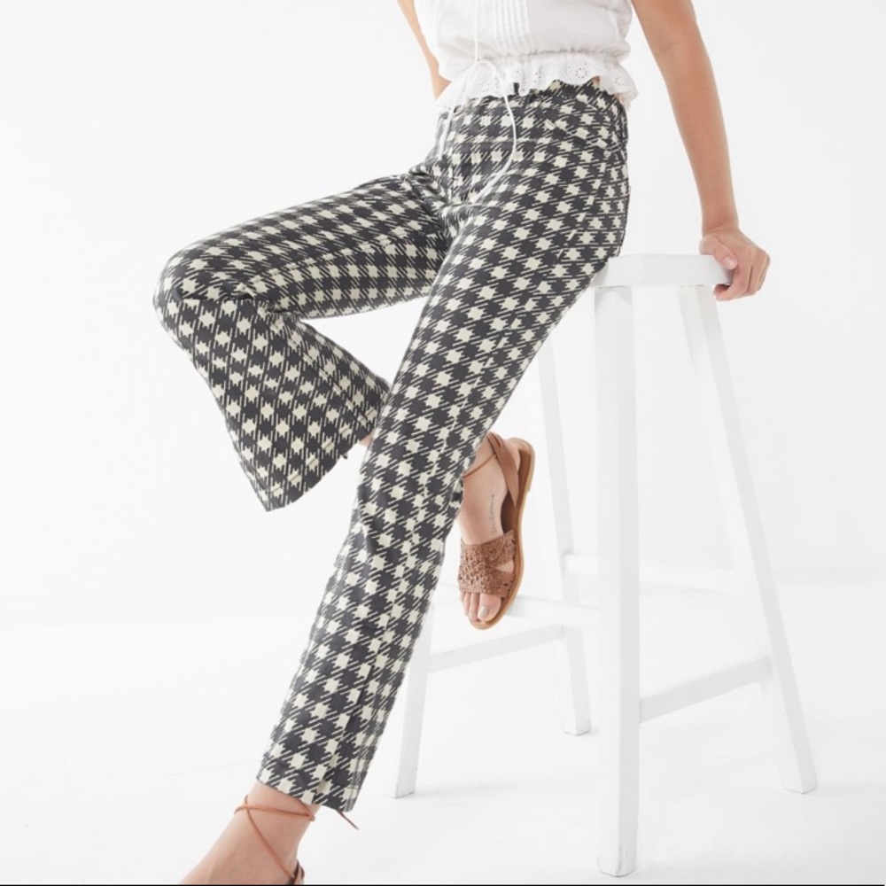 Urban outfitters houndstooth kick flare pants